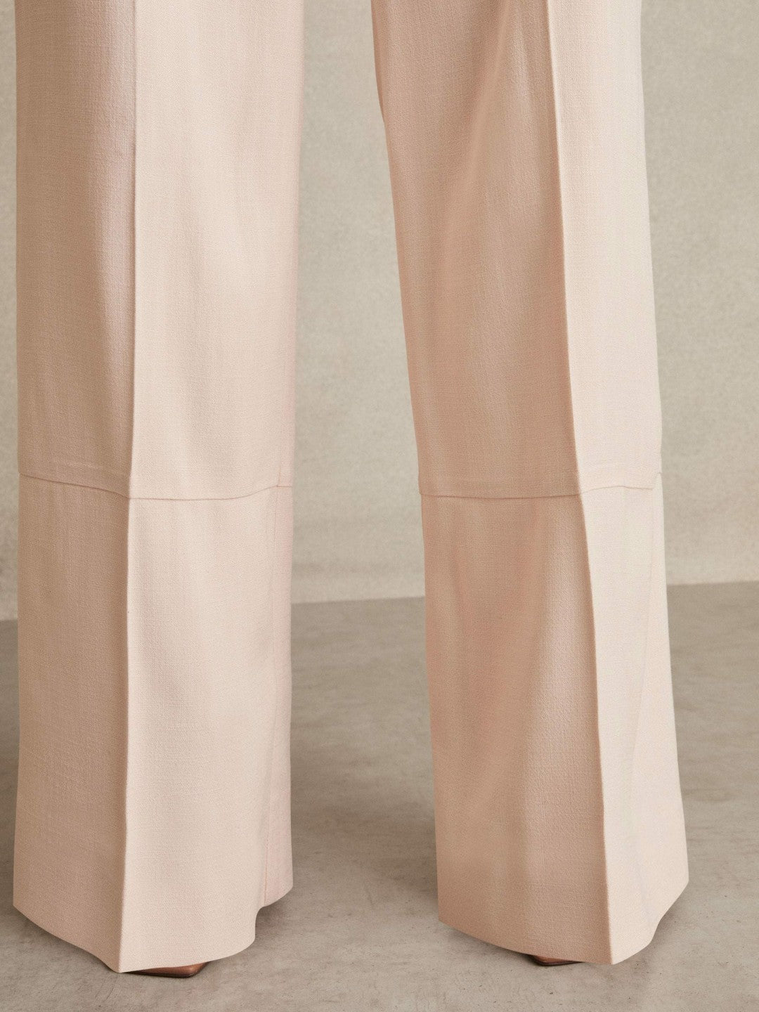 Petite Wide-Leg Suit Trousers in Pink Women | Reiss
