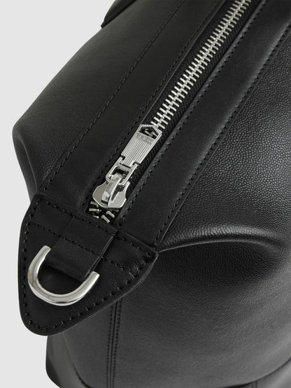 Micro-Grain Leather Holdall in Black Men | Reiss