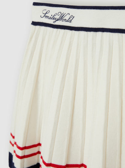 13-14 yrs SmileyWorld Tennis Skirt in Off White Children & Baby | Reiss