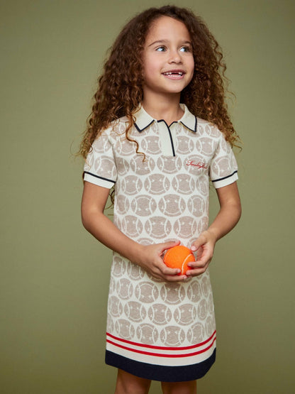 4-9 yrs SmileyWorld Knitted Polo Dress in Off White Children & Baby | Reiss