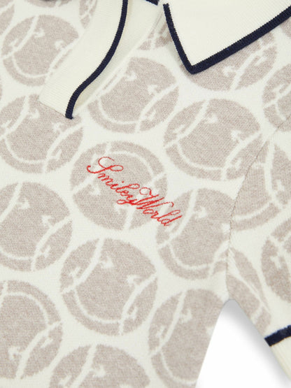4-9 yrs SmileyWorld Knitted Polo Dress in Off White Children & Baby | Reiss
