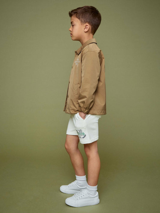 3-9 yrs SmileyWorld Harrington Jacket in Stone Children & Baby | Reiss
