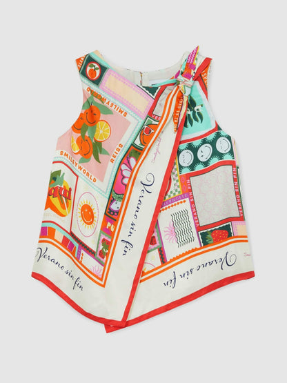 9-13 yrs SmileyWorld Motif Print Top in Multi Children & Baby | Reiss
