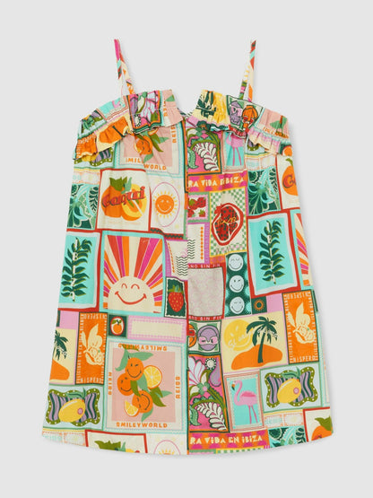 4-9 yrs SmileyWorld Motif-Print Dress in Multi Children & Baby | Reiss