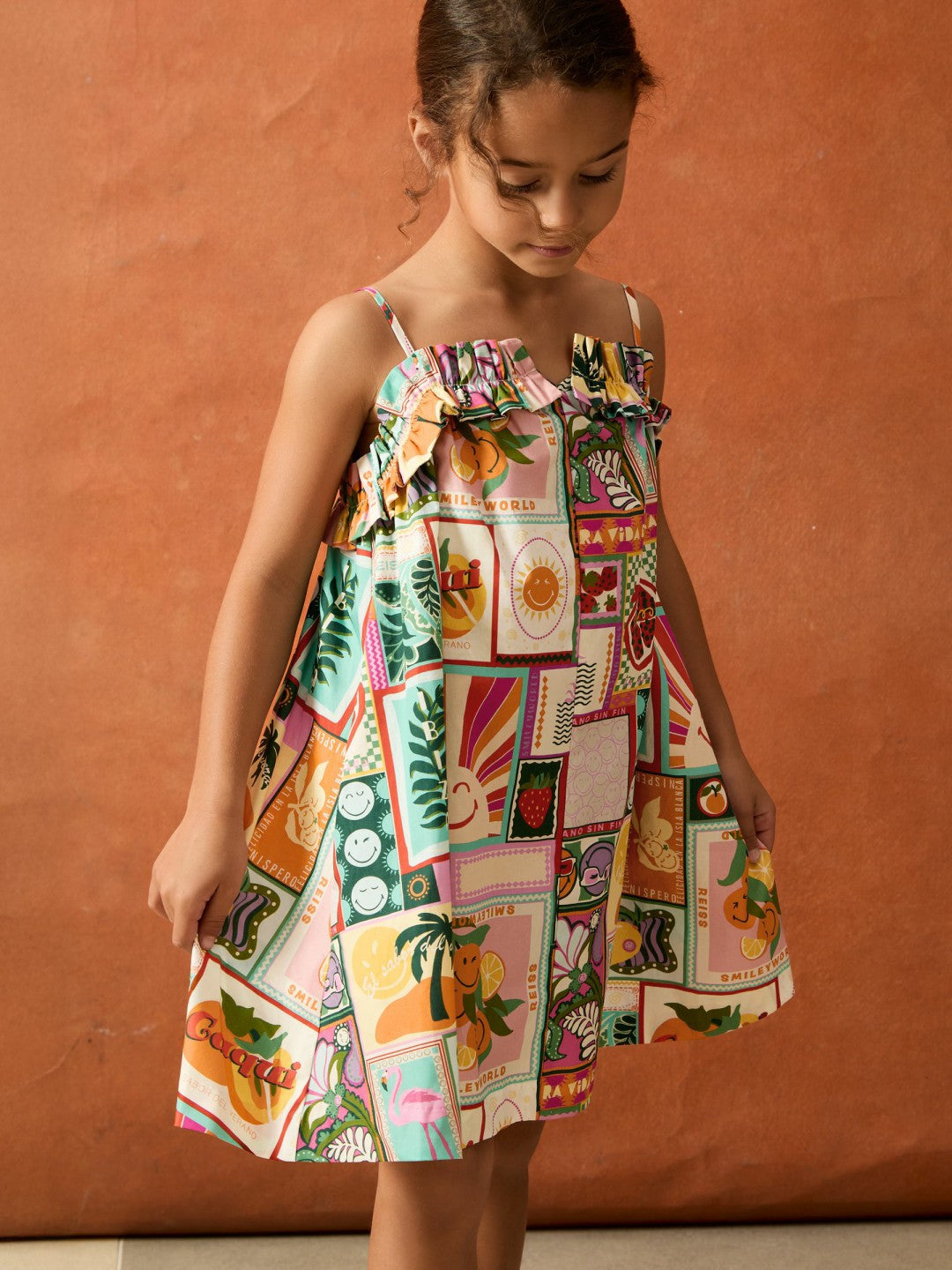 4-9 yrs SmileyWorld Motif-Print Dress in Multi Children & Baby | Reiss
