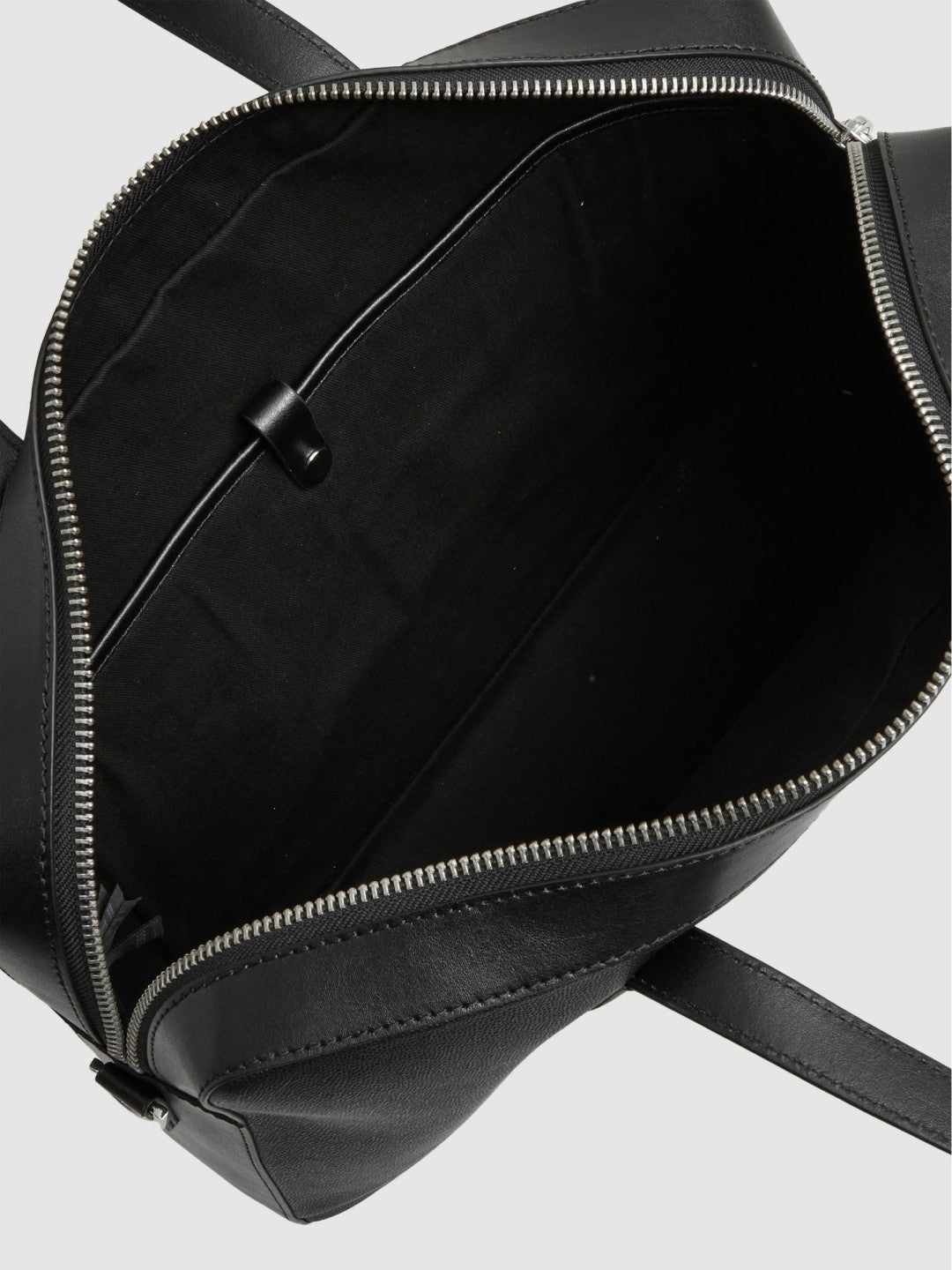 Micro-Grain Leather Briefcase in Black Men | Reiss