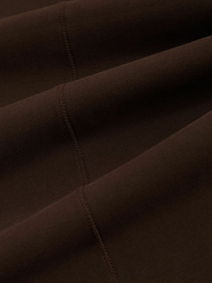 Stretch-Cotton Crew-Neck T-Shirt in Chocolate Brown Women | Reiss