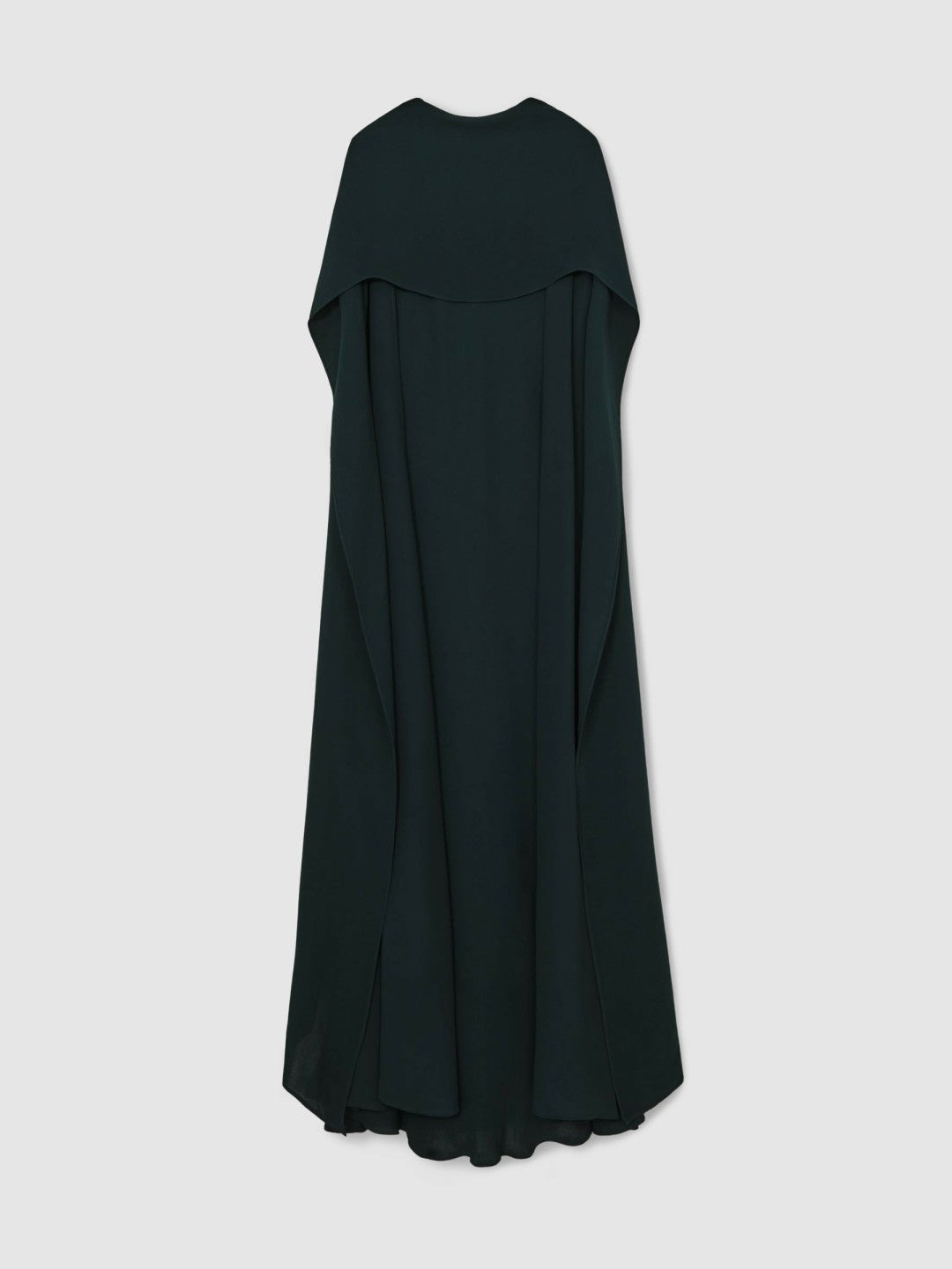 Crepe Cape Maxi Dress in Teal Green Women | Reiss