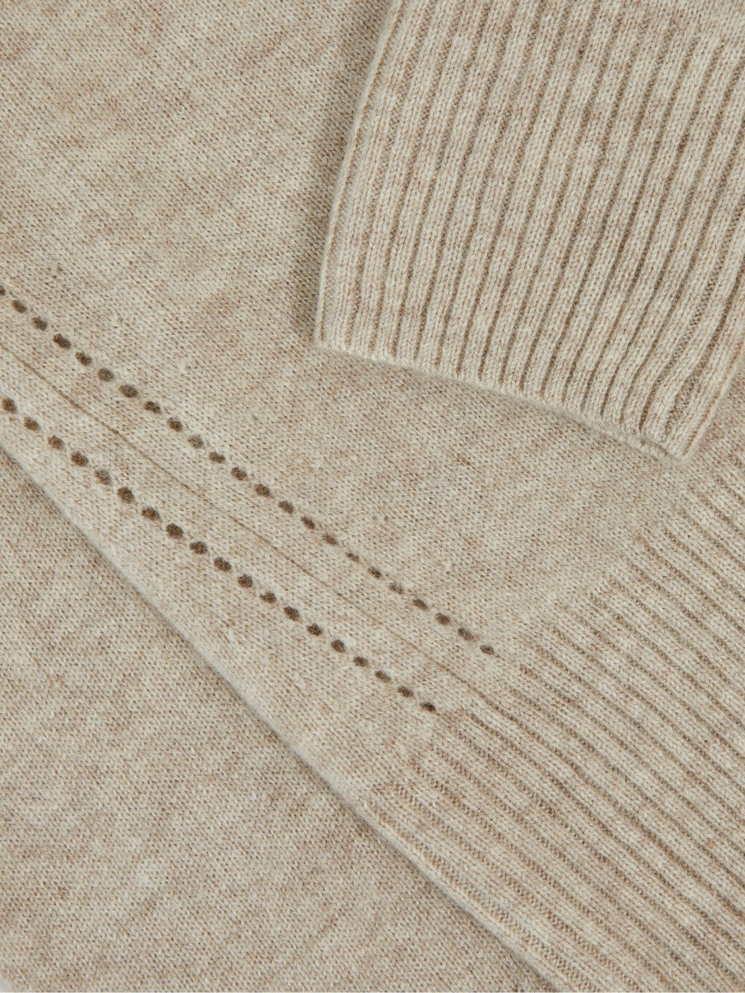 9-13 yrs Wool-Blend Open-Stitch Jumper with Cashmere in Oatmeal Children & Baby | Reiss