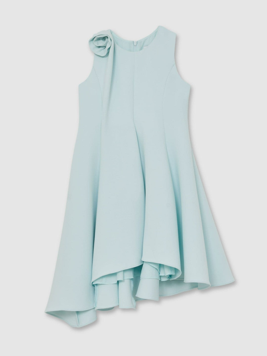 9-13 yrs Flower-Detail Fit-And-Flare Dress in Blue Children & Baby | Reiss