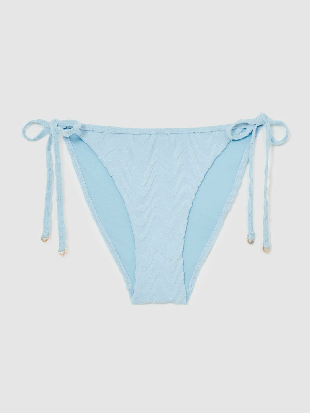 Textured Wave Bikini Bottoms in Blue Women | Reiss