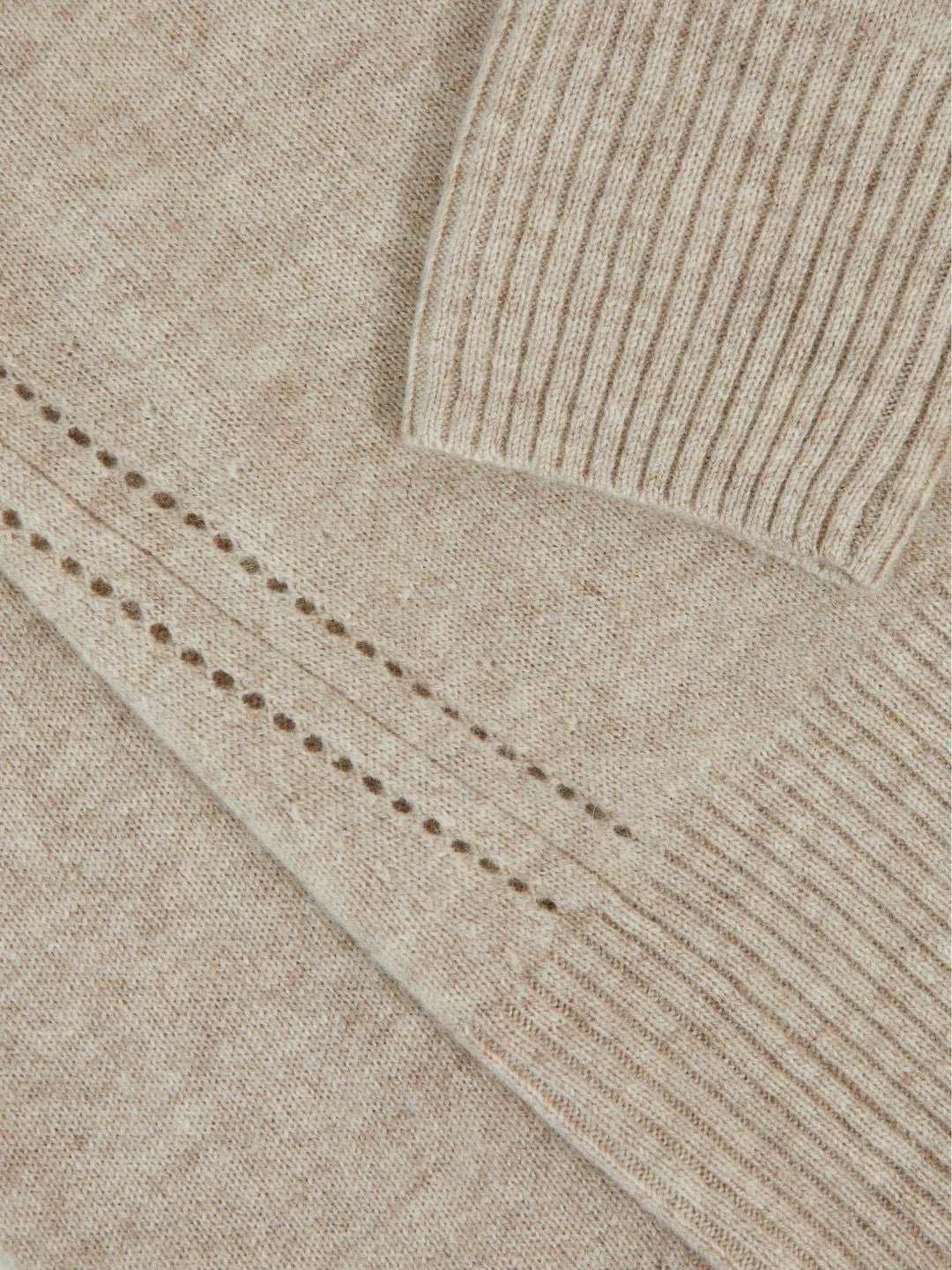3-9 yrs Wool-Blend Open-Stitch Jumper with Cashmere in Oatmeal Children & Baby | Reiss