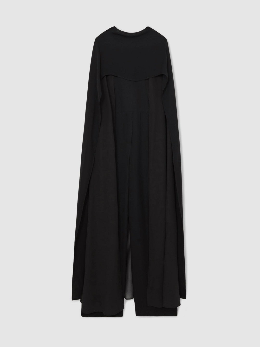 Wide-Leg Cape Jumpsuit in Black Women | Reiss