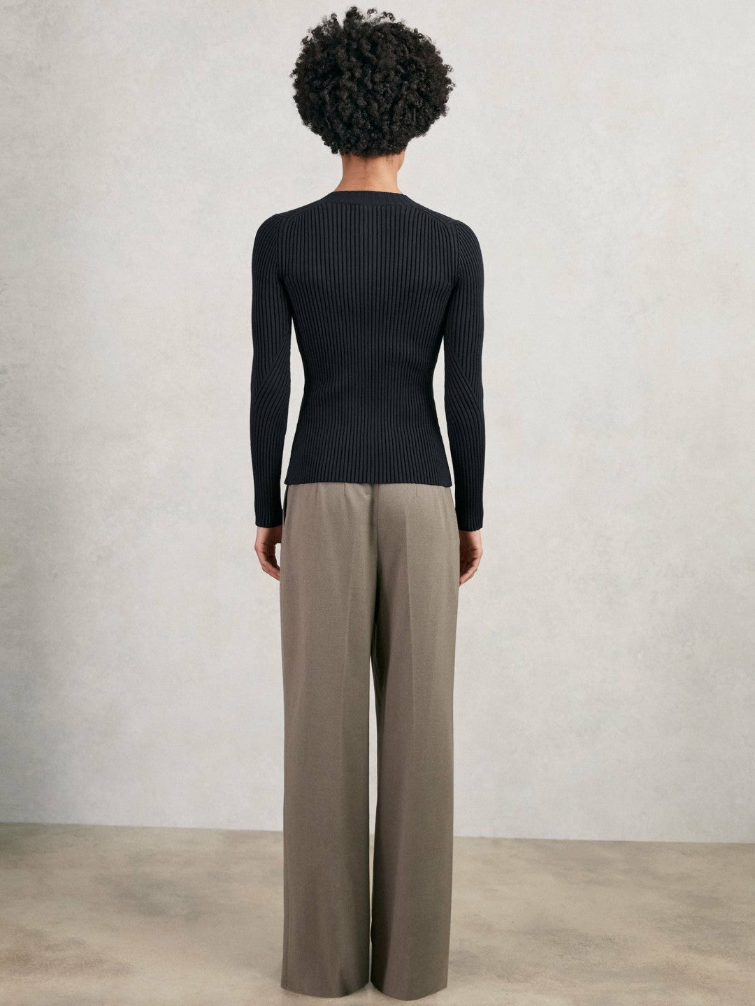 Button Front Knit Cardigan in Navy Women | Reiss