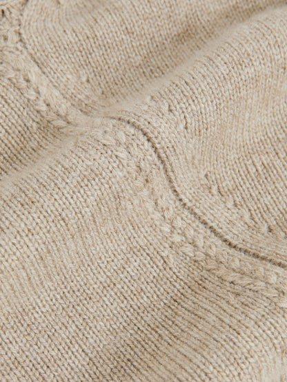 Wool-Cashmere Crew-Neck Jumper in Stone Women | Reiss