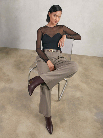 Leather Blocked Heel Ankle Boots in Oxblood Women | Reiss