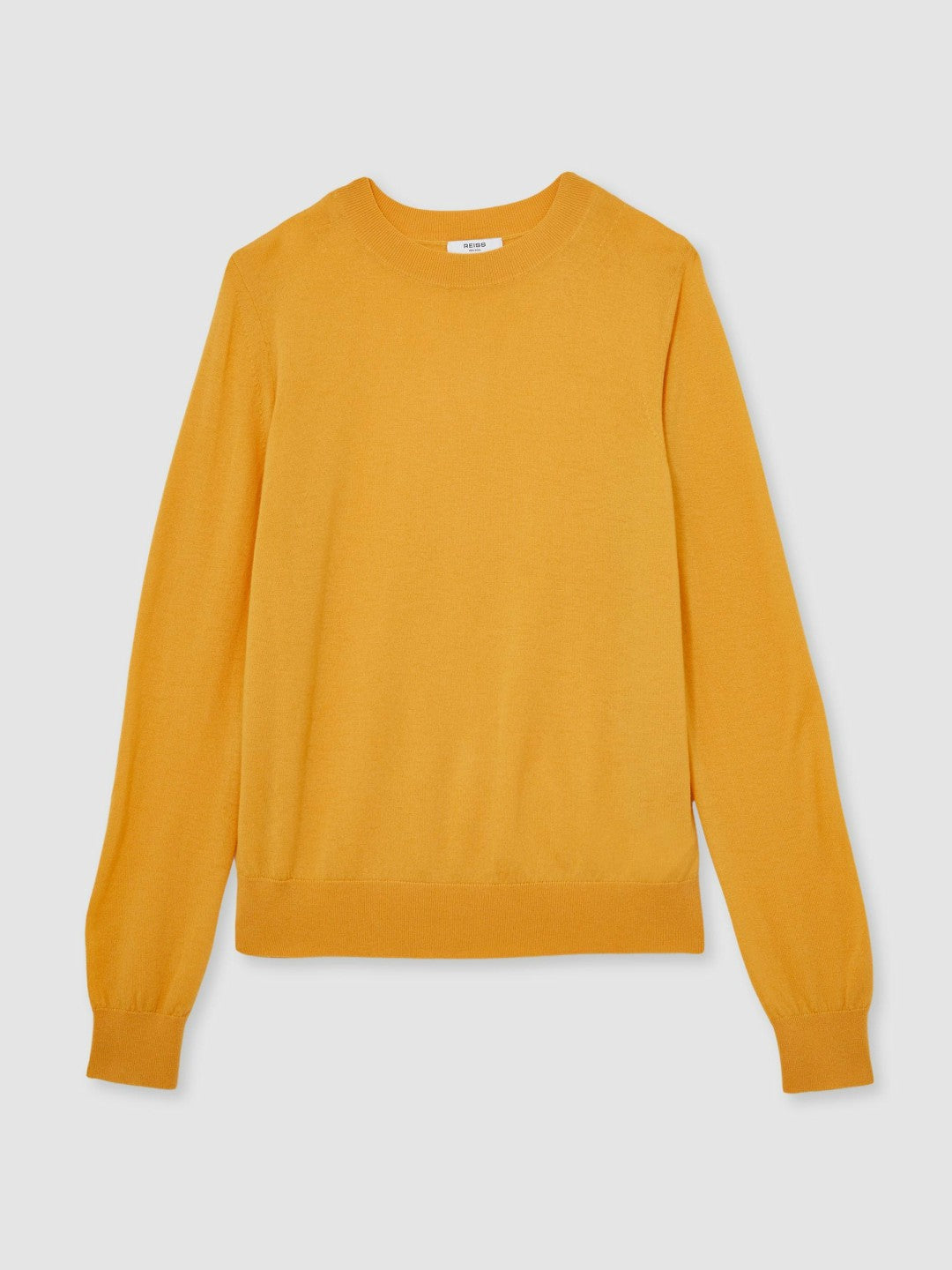 Merino Wool Crew-Neck Jumper in Yellow Women | Reiss