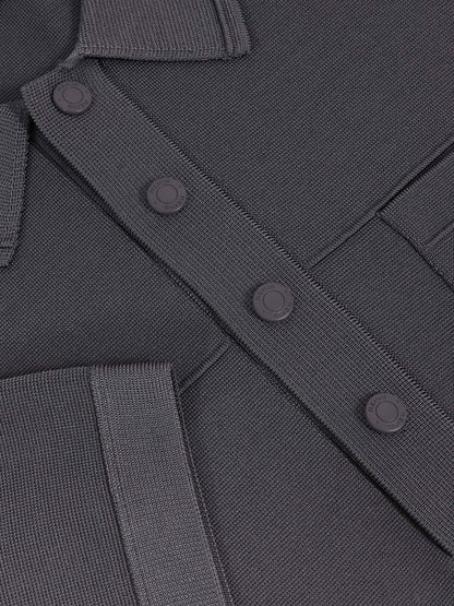Press-Stud Seam-Detail Polo Shirt in Airforce Blue Men | Reiss