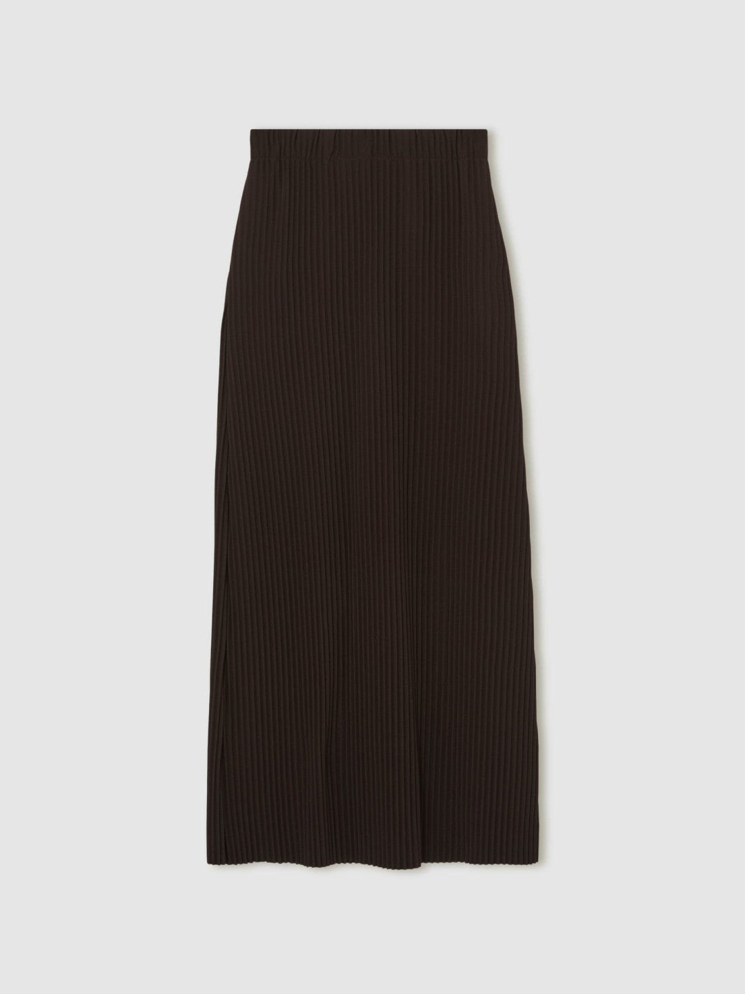 Pleated Jersey Midi Skirt in Burgundy Women | Reiss