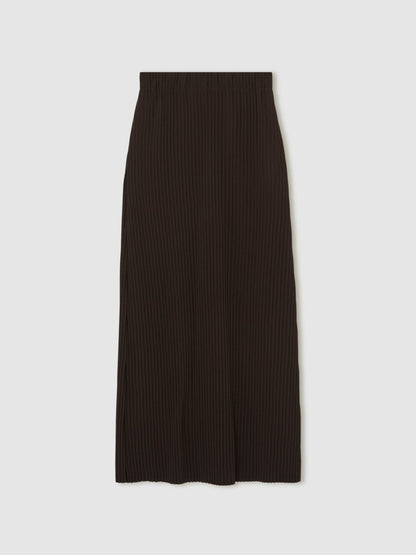 Pleated Jersey Midi Skirt in Burgundy Women | Reiss