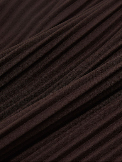Pleated Jersey Midi Skirt in Burgundy Women | Reiss