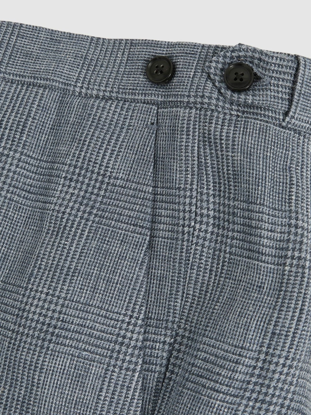 Slim Fit Linen Check Suit Trousers in Soft Blue Men | Reiss