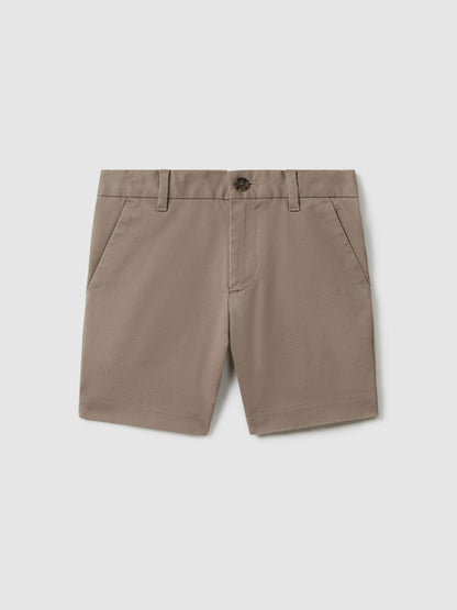 3-9 yrs Cotton Chino Shorts with Stretch in Stone Children & Baby | Reiss