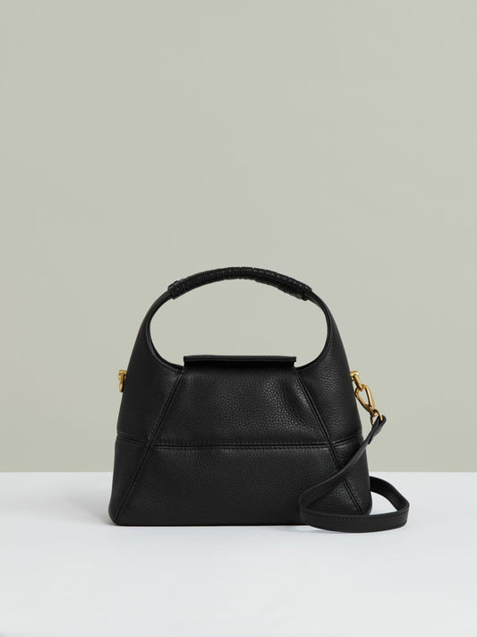 Grained-Leather Shoulder Bag in Black Women | Reiss