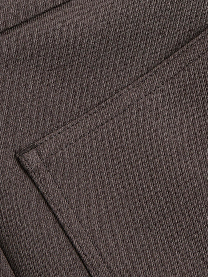 Twill Patch-Pocket Flared Trousers in Mauve Neutral Women | Reiss