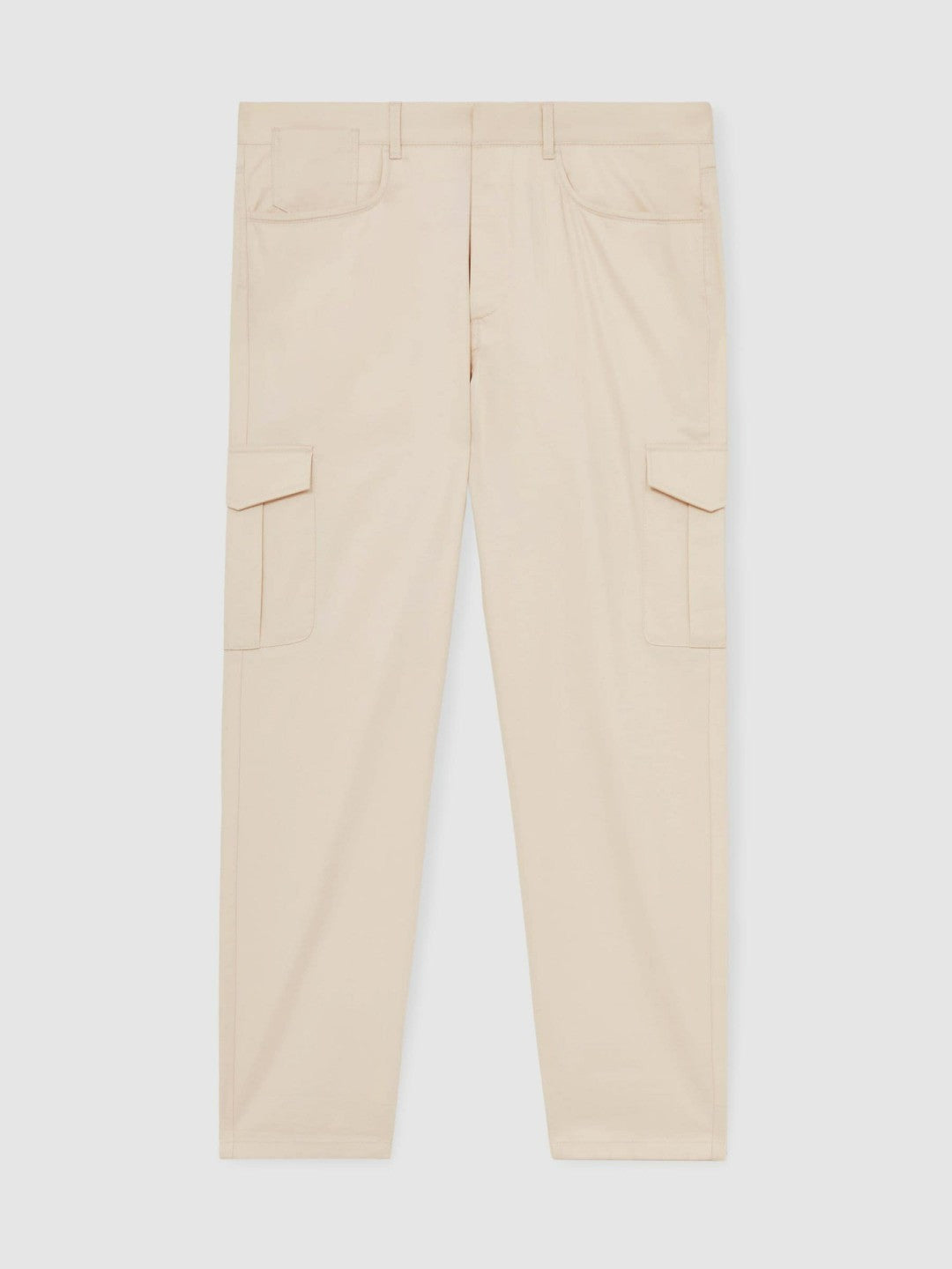 Cotton-Lyocell Cargo Trousers in Light Stone Men | Reiss
