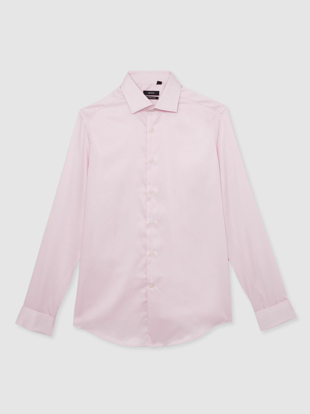 Slim Fit Slim-Fit Cotton-Sateen Shirt in Pink Men | Reiss