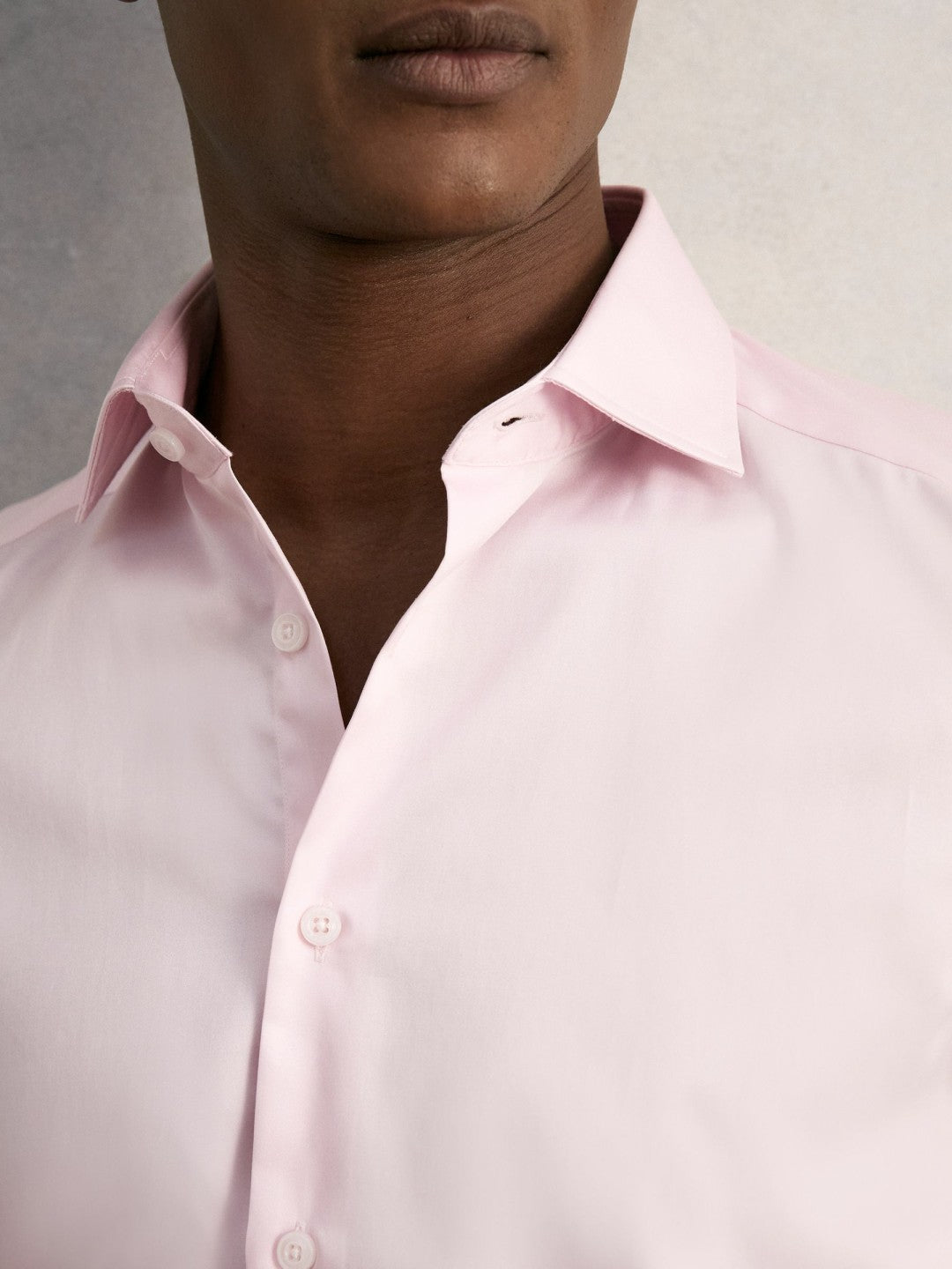 Slim Fit Slim-Fit Cotton-Sateen Shirt in Pink Men | Reiss