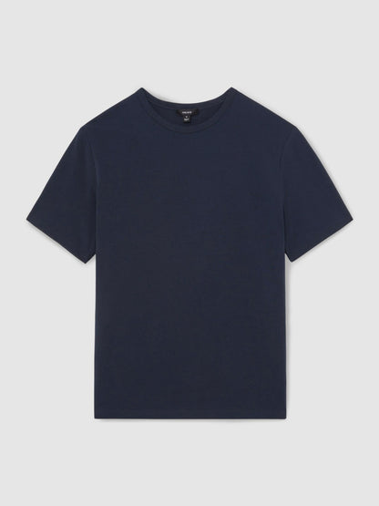 Stretch-Cotton Crew-Neck T-Shirt in Navy Men | Reiss