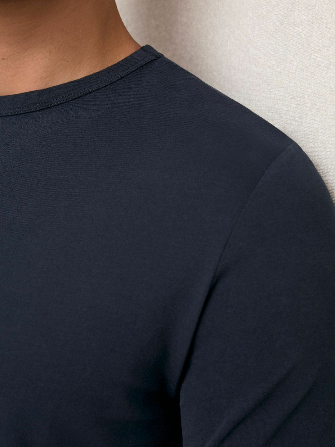 Stretch-Cotton Crew-Neck T-Shirt in Navy Men | Reiss