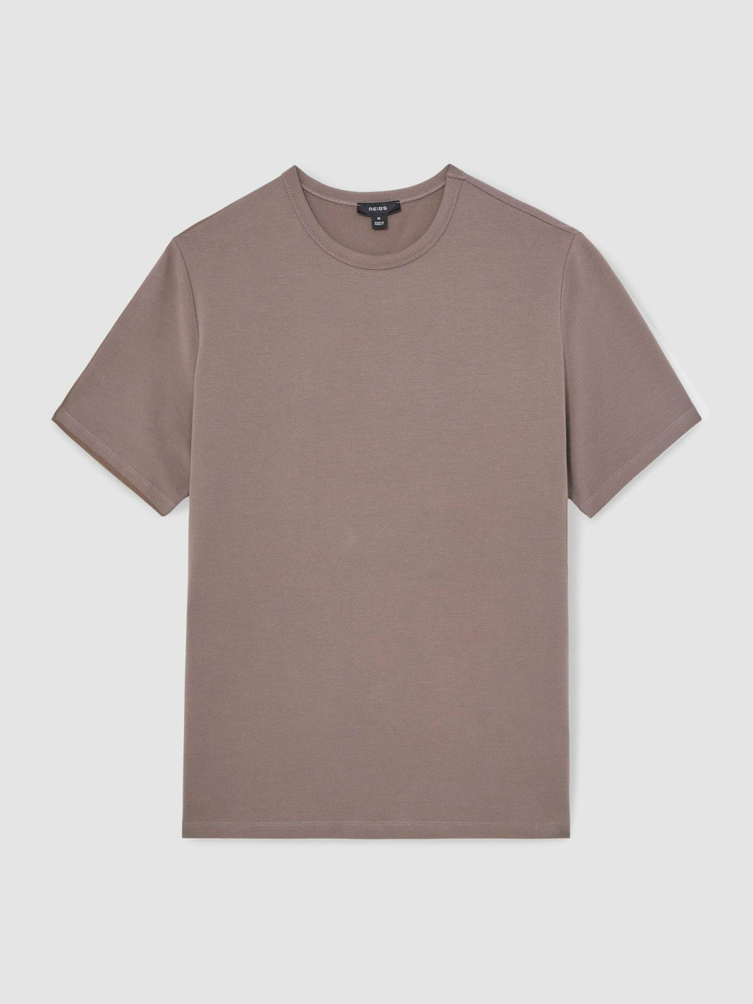 Stretch-Cotton Crew-Neck T-Shirt in Taupe Brown Men | Reiss