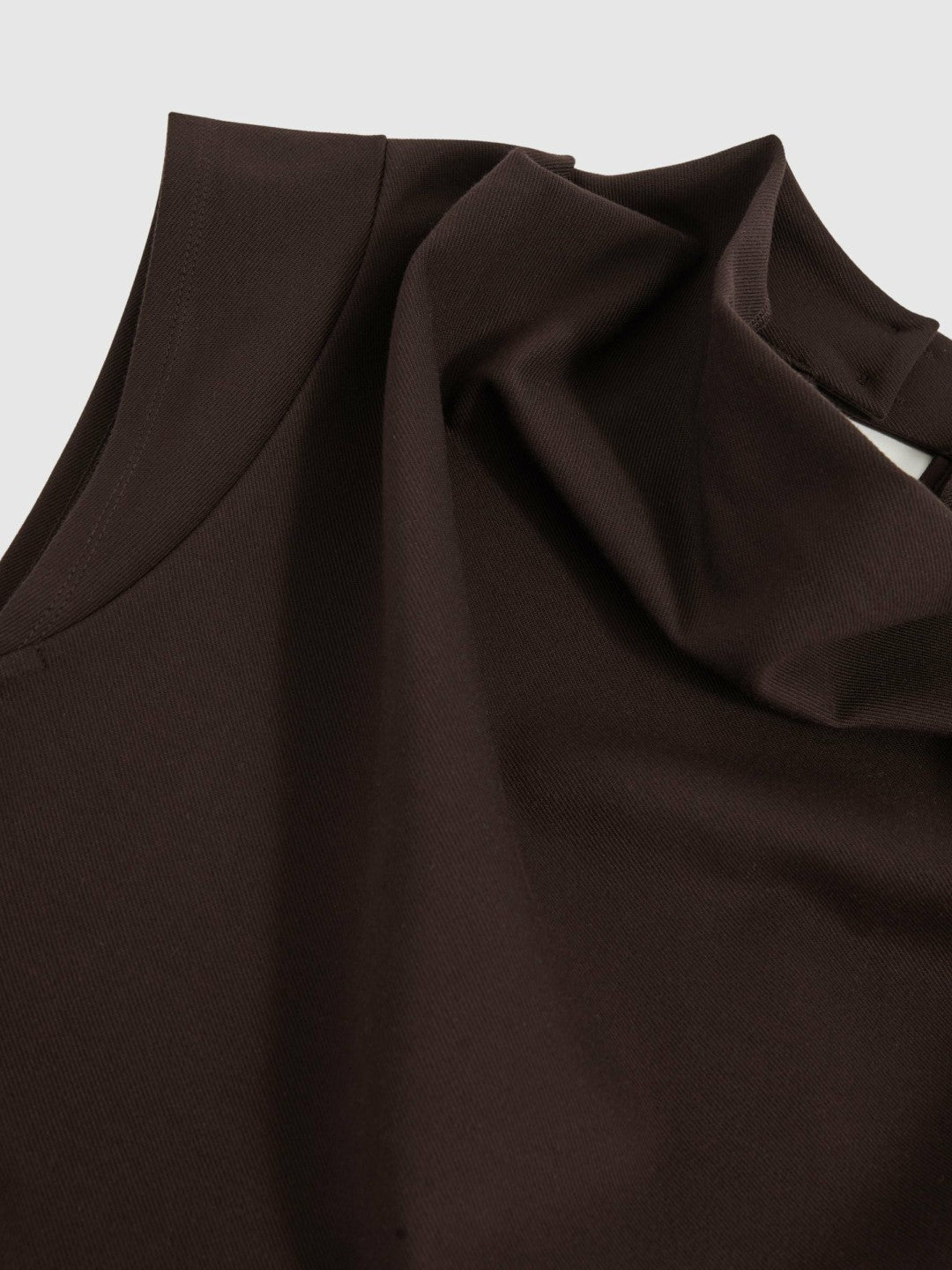 Twill-Jersey Draped Midi Dress in Burgundy Women | Reiss