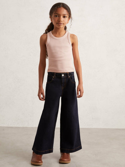 3-9 yrs Stretch-Cotton Ribbed Vest in Pink Children & Baby | Reiss