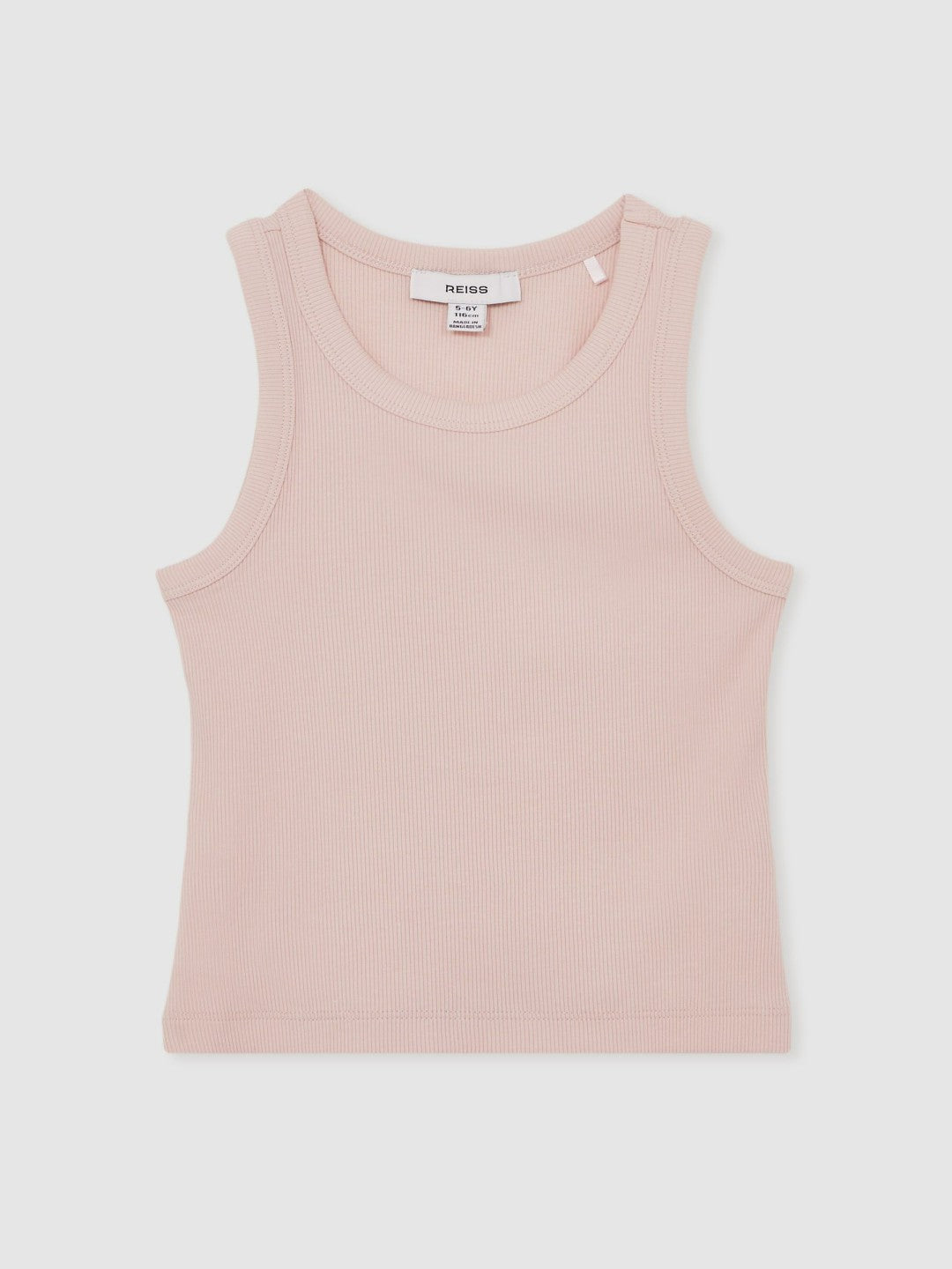 3-9 yrs Stretch-Cotton Ribbed Vest in Pink Children & Baby | Reiss