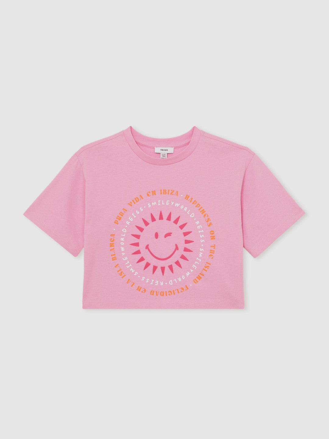 13-14 yrs SmileyWorld | Sun-Print T-Shirt in Pink Children & Baby | Reiss