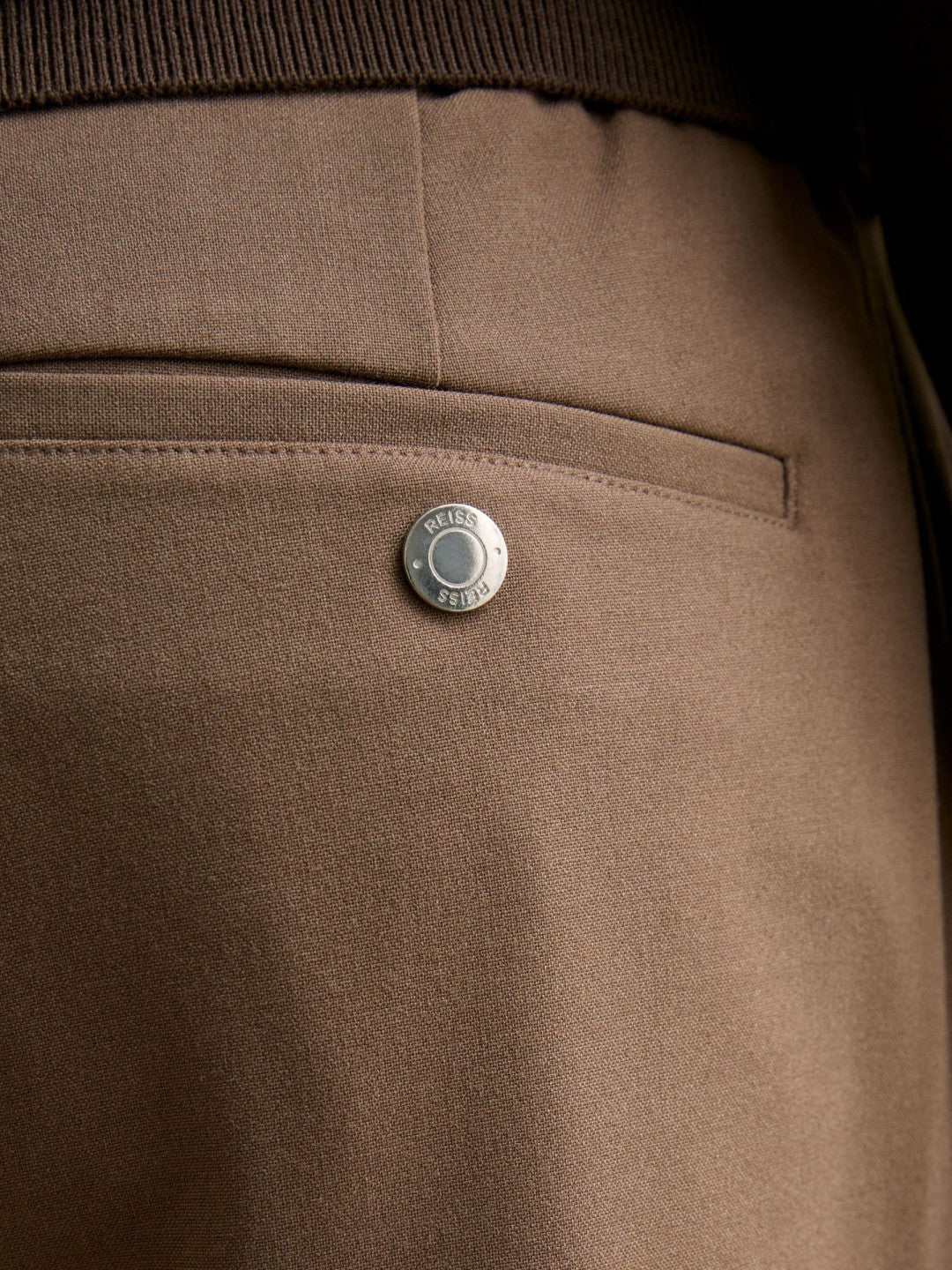 Slim-Fit Internal-Drawstring Trousers in Camel Men | Reiss