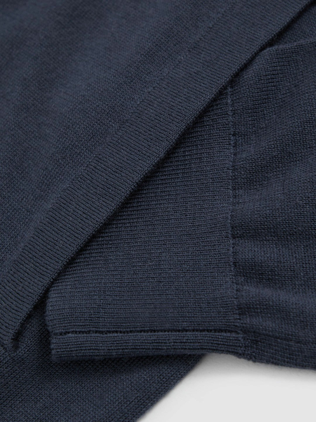 Merino Wool Zip Through Cardigan in Midnight Navy Men | Reiss