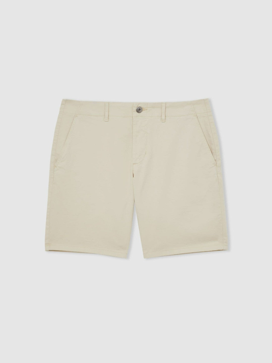 Paige Cotton Chino Shorts with Stretch in Cream Men | Reiss