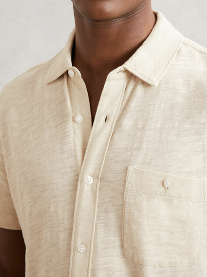 Paige Carillo Short Sleeve Shirt in Cream Men | Reiss