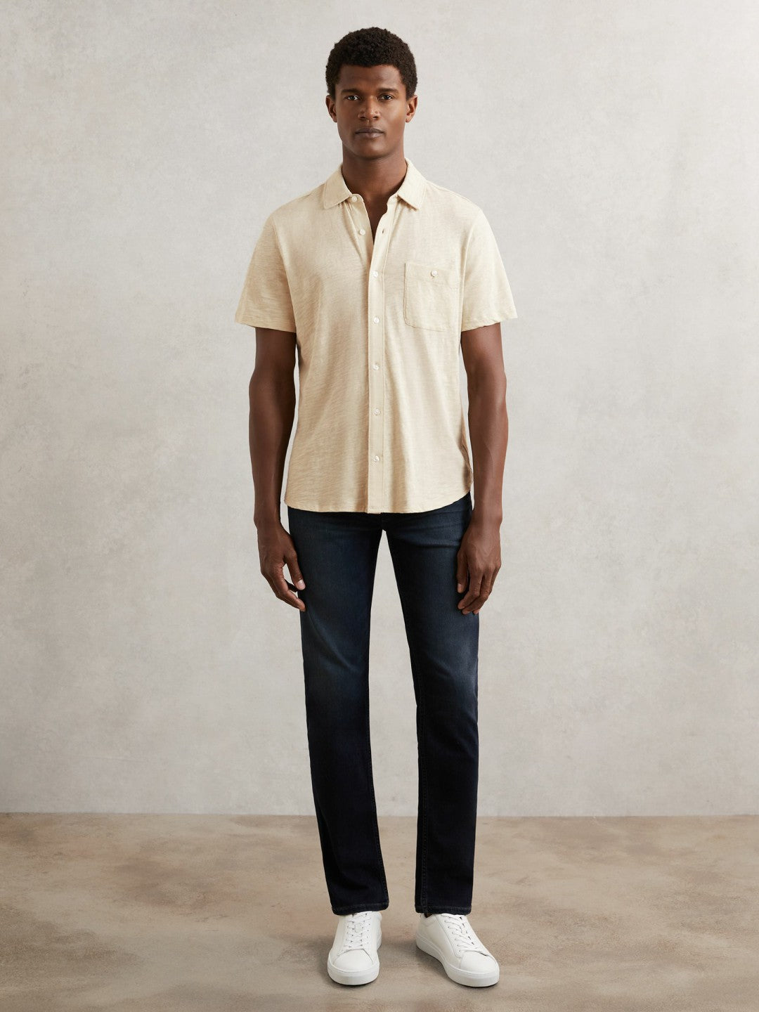 Paige Carillo Short Sleeve Shirt in Cream Men | Reiss