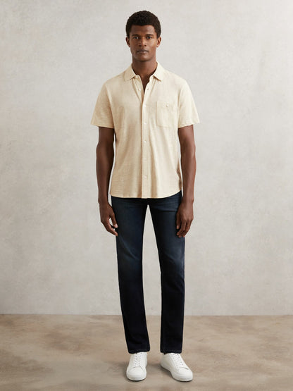 Paige Carillo Short Sleeve Shirt in Cream Men | Reiss