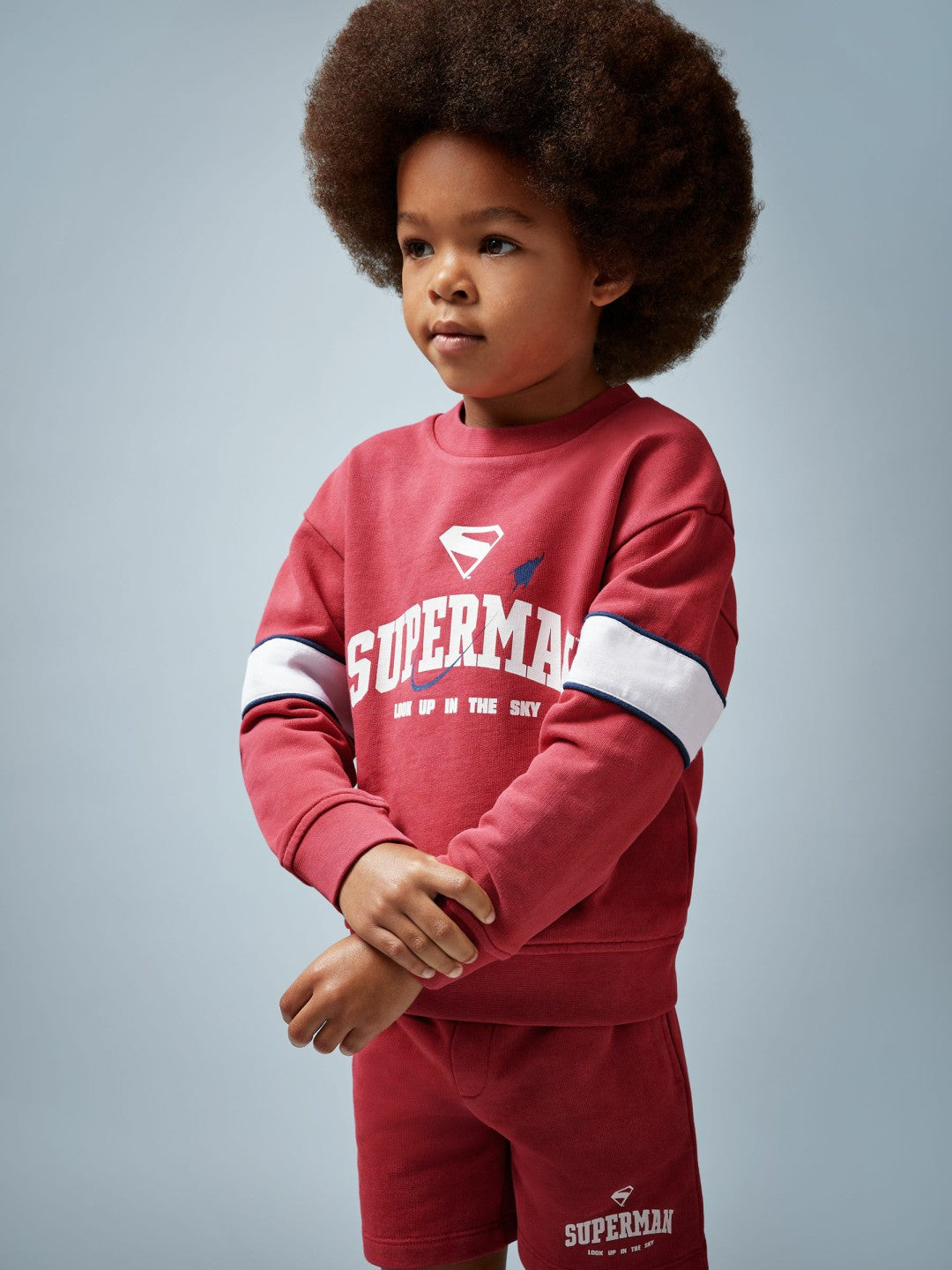 3-9 yrs Superman Cotton Logo Sweatshirt in Red Children & Baby | Reiss