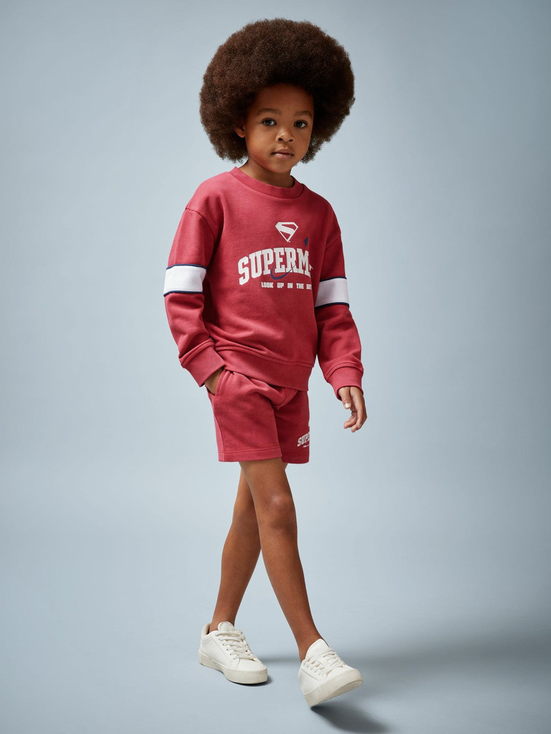 3-9 yrs Superman Cotton Logo Sweatshirt in Red Children & Baby | Reiss