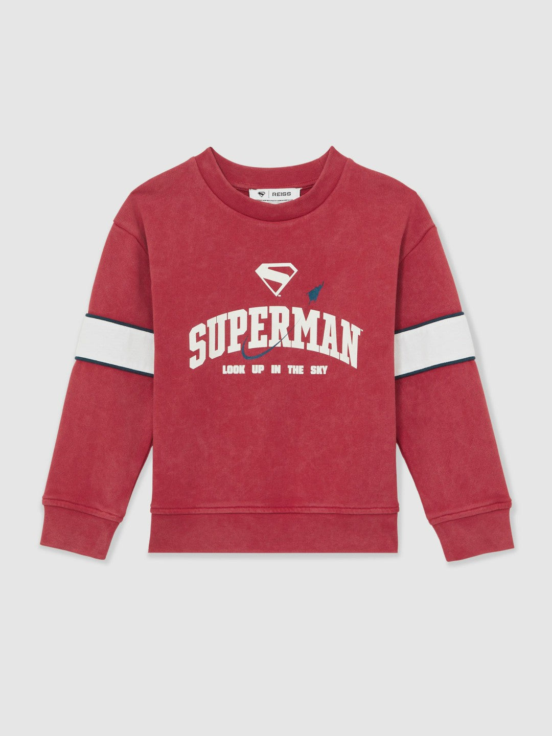 9-13 yrs Superman Cotton Logo Sweatshirt in Red Children & Baby | Reiss