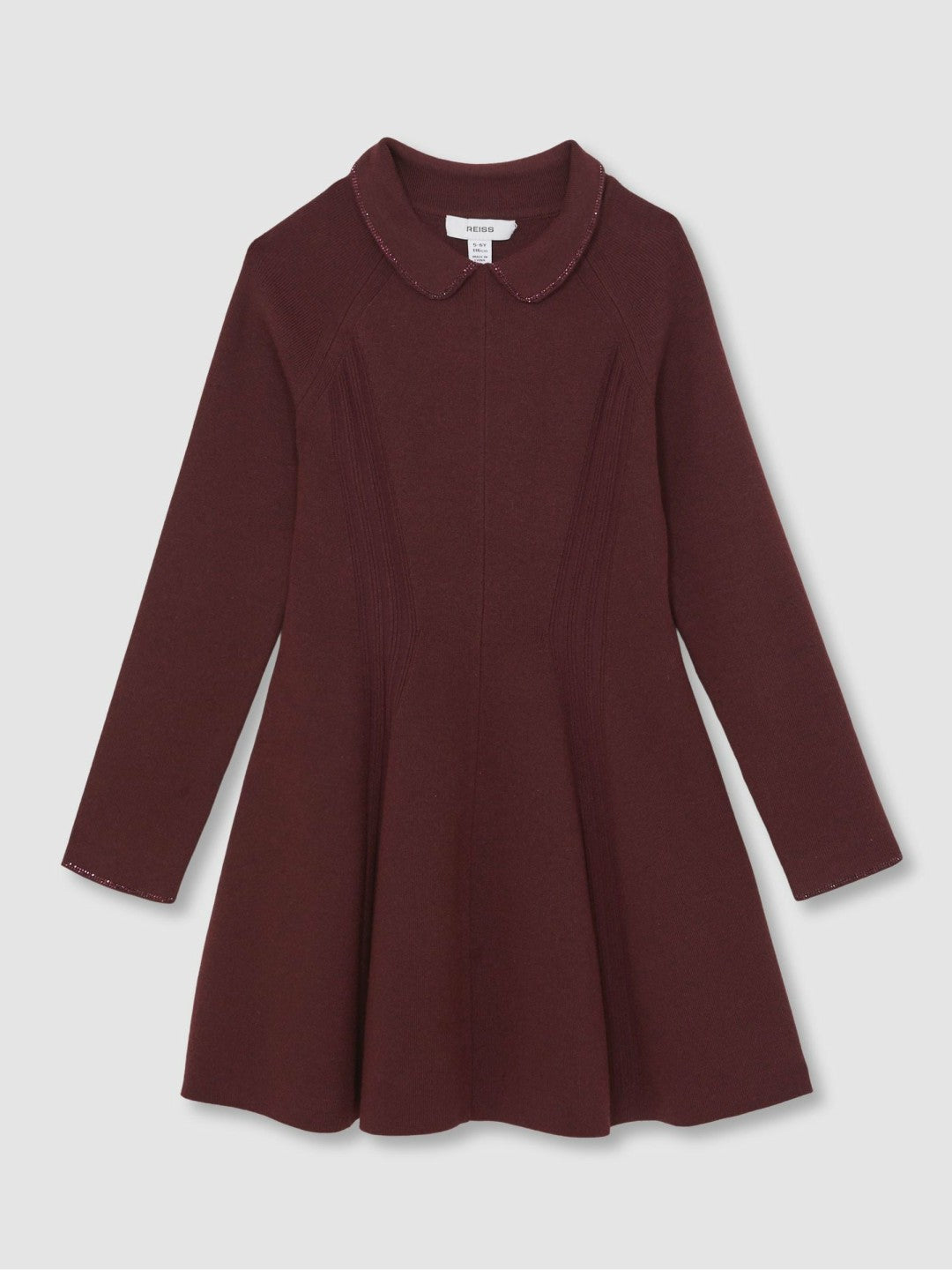 3-9 yrs Embellished Collar Knitted Dress in Berry Children & Baby | Reiss