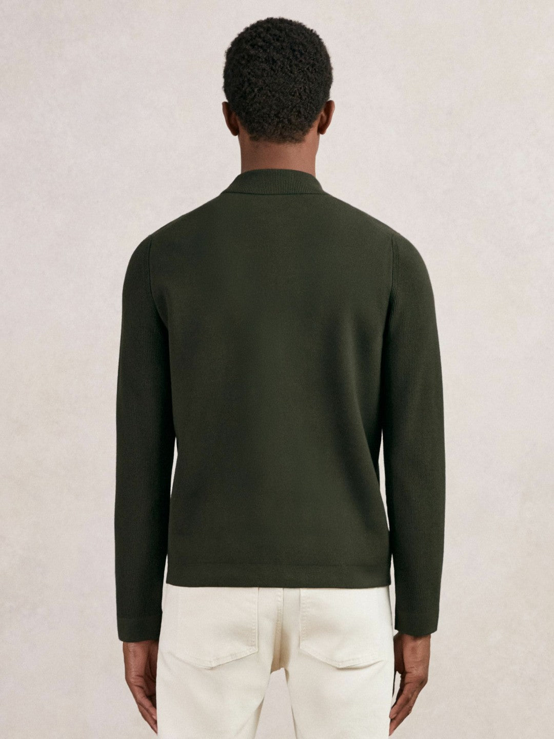 Four-Pocket Zip-Through Cardigan in Forest Green Men | Reiss